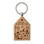 'Home Is Where The Dog Is' Dog House Shaped Keyring, thumbnail 2 of 3