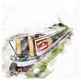 Canal Barge Personalised Portrait, thumbnail 7 of 7
