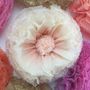 Nine Coral, Hot Pink And Gold Hand Dyed Paper Flowers, thumbnail 5 of 8