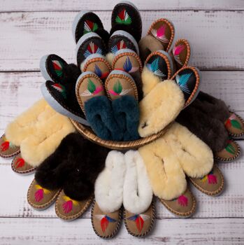 Lucky Dip Sheepskin Moccasins Slippers, 4 of 9
