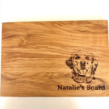 Dogs Lovers Personalised Chopping Oak Board, 5 of 8