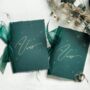 Dark Green Moon And Stars Vow Books, thumbnail 1 of 7