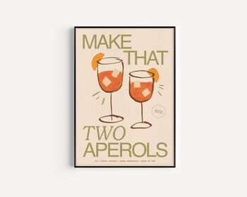 Aperol Cocktail Unframed Art Print, 3 of 5