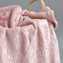 Personalised Dusty Pink Flower Blanket, thumbnail 5 of 6