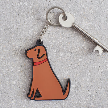 Fox Red Labrador Keyring Personalisation Available, 4 of 4