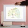 Personalised East Yorkshire Map: Add Favourite Places, thumbnail 1 of 4