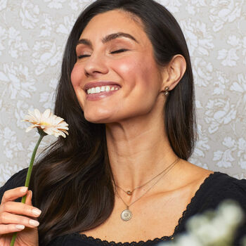 Sterling Silver Daisy Gemstone Drop Earrings, 4 of 12