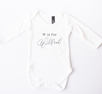 Personalised ‘Is For’ Organic Baby Grow, 3 of 3