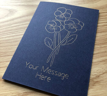 Personalised Violet February Birth Flower Card, 8 of 8