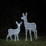 Swinsty Doe And Fawn Dual LED Battery Outdoor Reindeer, thumbnail 1 of 4