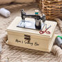 Personalised Vintage Sewing Machine Craft Box, thumbnail 1 of 8