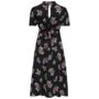 Dolores Dress In Black Floral Dancer Vintage Style, thumbnail 2 of 3