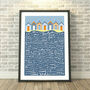Let's Go To The Seaside Beach Huts Print, thumbnail 1 of 5