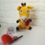 Knitted Giraffe With The Rattle Inside, thumbnail 5 of 5