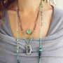 Raw Emerald Stone Necklace, thumbnail 4 of 12