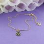 Personalised Gold Plated Winking Emoticon Anklet, thumbnail 1 of 2