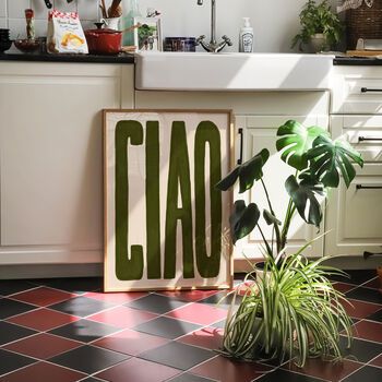 Ciao Bold Typography Wall Art Print, 6 of 9