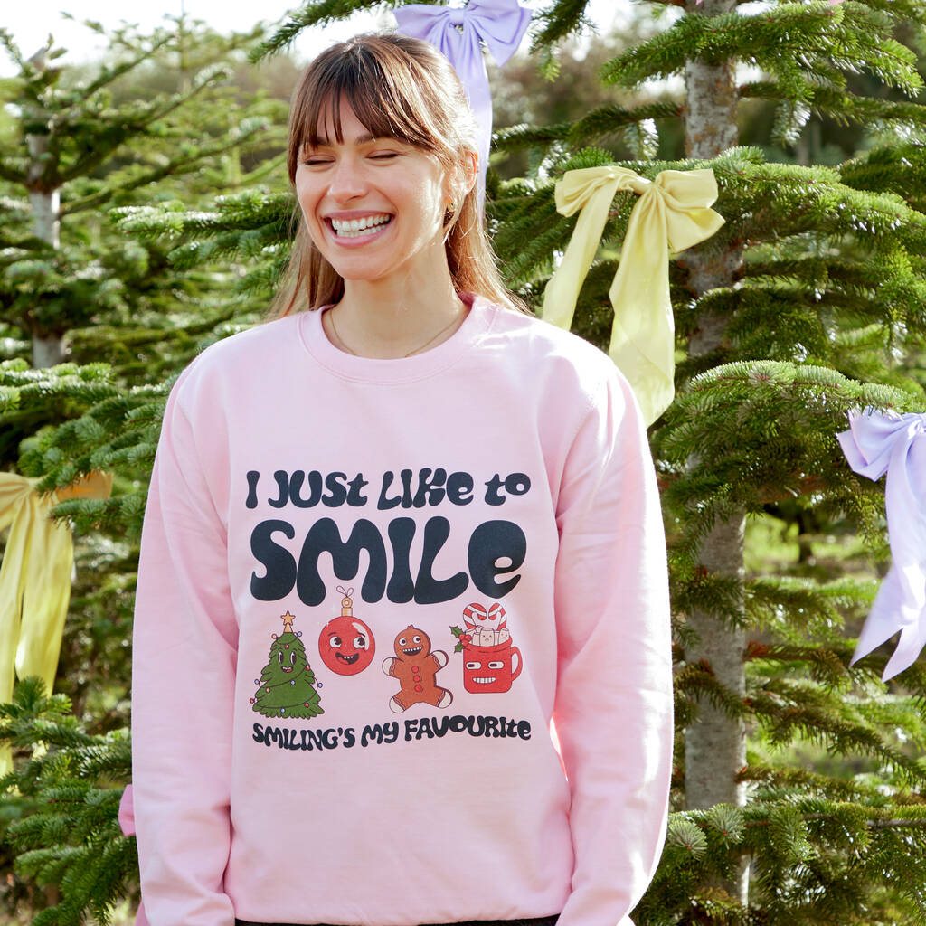 Smiling's My Favourite Christmas Sweatshirt, 1 of 5