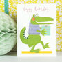 Happy Birthday Crocodile Mini Card, thumbnail 3 of 3