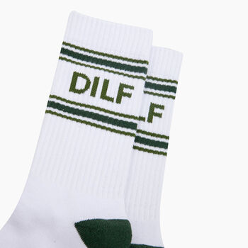Dilf Organic Cotton Sports Socks In White, 2 of 4