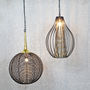 Designer Black Gold Round And Cone Lampshade, thumbnail 1 of 5