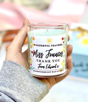 Teacher Candle Gift | Personalised By Fire and Wolf