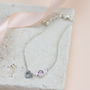 Dainty Heart Bracelet With Birthstone, thumbnail 3 of 8