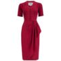 Mabel Dress In Windsor Wine Vintage 1940s Style, thumbnail 1 of 2