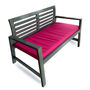 Bright Hot Pink Water Resistant Garden Bench Seat Pad, thumbnail 3 of 3