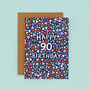 90th Birthday Card For Men, Geometric 90th Card, For Him, thumbnail 2 of 2