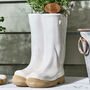 Dad's Personalised White Welly Boots Planter, thumbnail 3 of 9