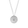 Sterling Silver Disc Initial Necklace, thumbnail 4 of 7