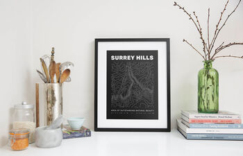 Surrey Hills Contours Art Print, 2 of 5