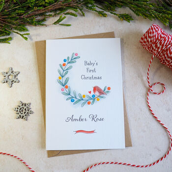 Little Robin Baby's First Christmas Card, 3 of 7