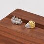 Mismatched Acorn And Oak Leaf Stud Earrings, thumbnail 7 of 11