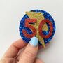 Custom Glitter Birthday Badge With Star Or Flash, thumbnail 7 of 9