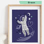 Personalised Baby Photo Astronaut Print, Unframed, thumbnail 7 of 8