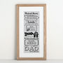 Typographic Story Of My Dad Print, thumbnail 2 of 4