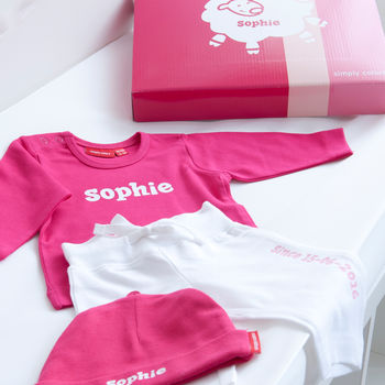 Personalised New Baby Girl Gift Box Set, 2 of 2