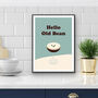 Hello Old Bean Kitchen Print, thumbnail 2 of 3