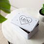 Initials In Heart With Stars Personalised Storage Tin, thumbnail 2 of 2