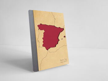 Handcrafted Spain Map Travel Notebook, 2 of 6