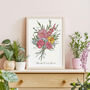 Family Birth Month Flower Print, thumbnail 4 of 8