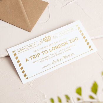 North Pole Telegram Foiled Gift Voucher, 3 of 6