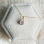 Opalescent Pink Sapphire 9ct Yellow Gold Micro Pendant, thumbnail 1 of 4