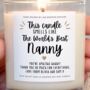 Nanny Gift, World's Best Nanny Candle, thumbnail 4 of 5