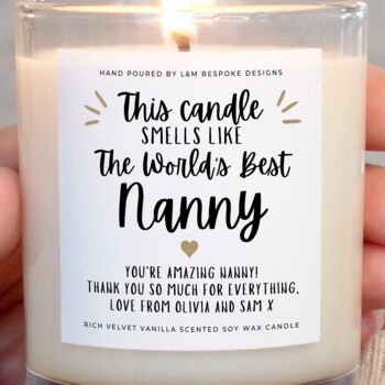 Nanny Gift, World's Best Nanny Candle, 4 of 5