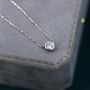 Sterling Silver One Carat Moissanite Solitaire Bezel Pendant Necklace, thumbnail 3 of 10