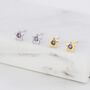 Tiny Amethyst Purple Cz Star Stud Earrings, thumbnail 2 of 11
