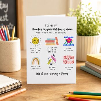 Personalised First Day Of School Card, 2 of 6